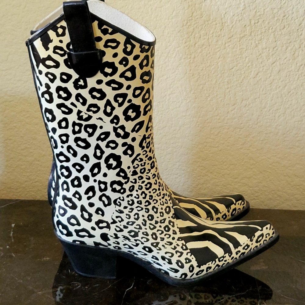 Animal Print Rain Boots